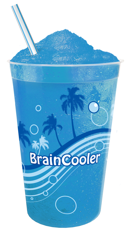 Braincooler slush blå bringebær 1l
