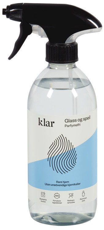 Klar glass og speilspray 500ml