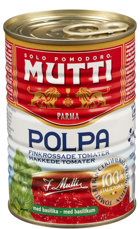 Tomat knust m/basilikum 400g