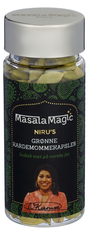 Nirus grønne kardemommekapsler   35g