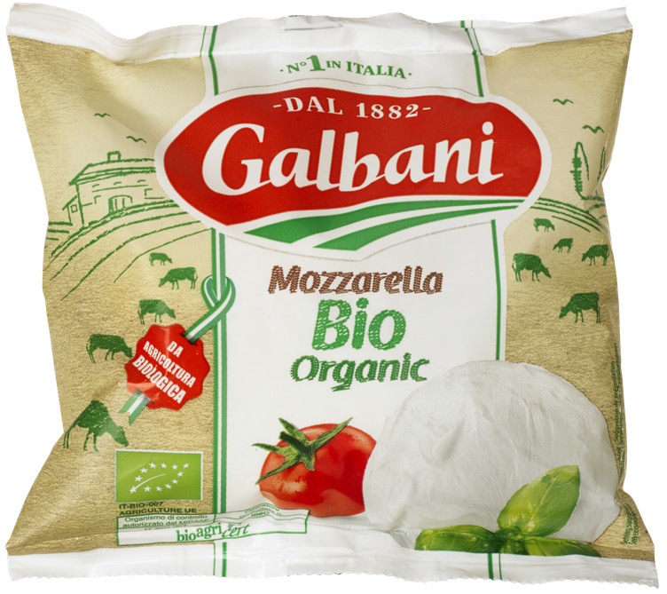 Mozzarella økologisk (125g ost) 272g