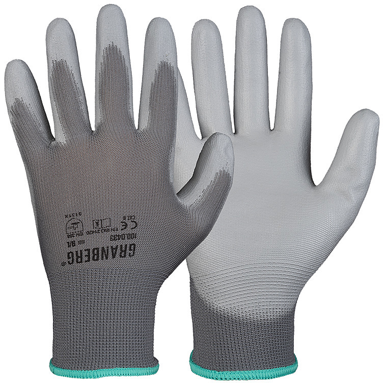Assembly glove coated with pu size 10    12pce