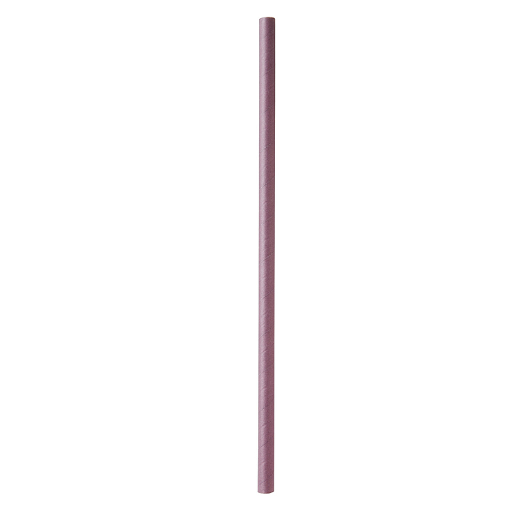 Sugerør papir 8x230mm plum  100stk