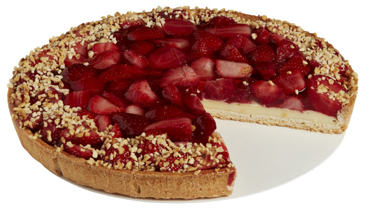 Jordbærkake delt 12 biter  1650g