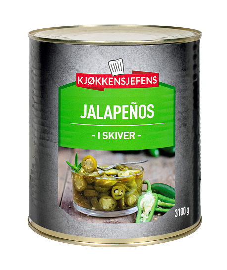 Jalapenos green sliced   3,1kg
