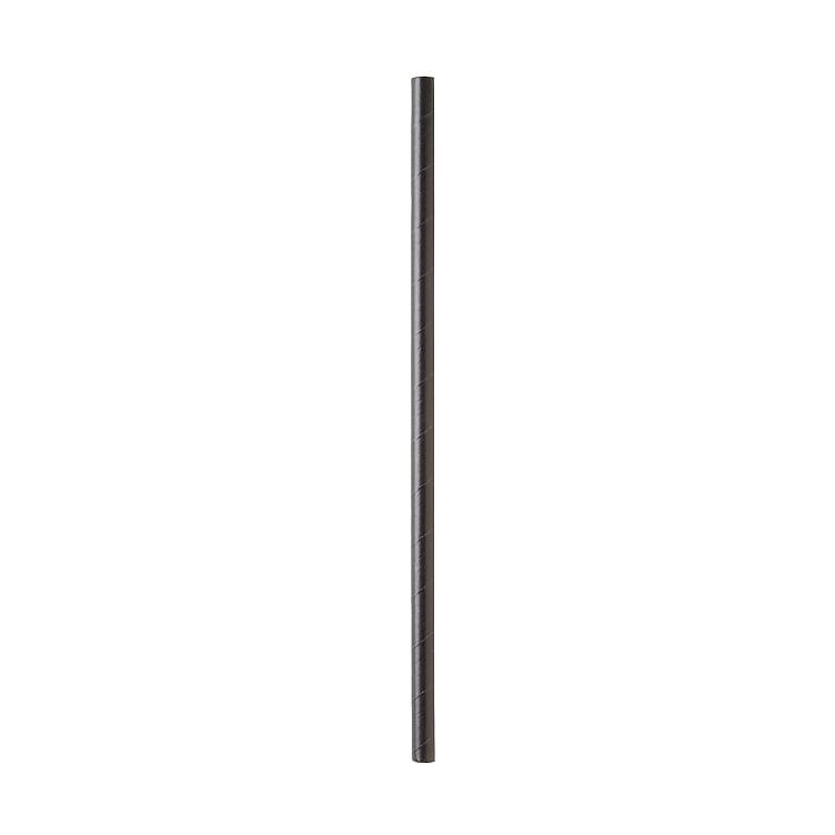 Sugerør papir 21cm 6mm sort  200stk