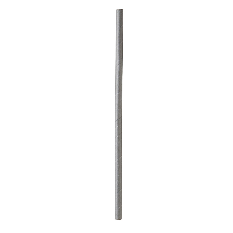 Sugerør papir 8x230mm granite grey 100stk