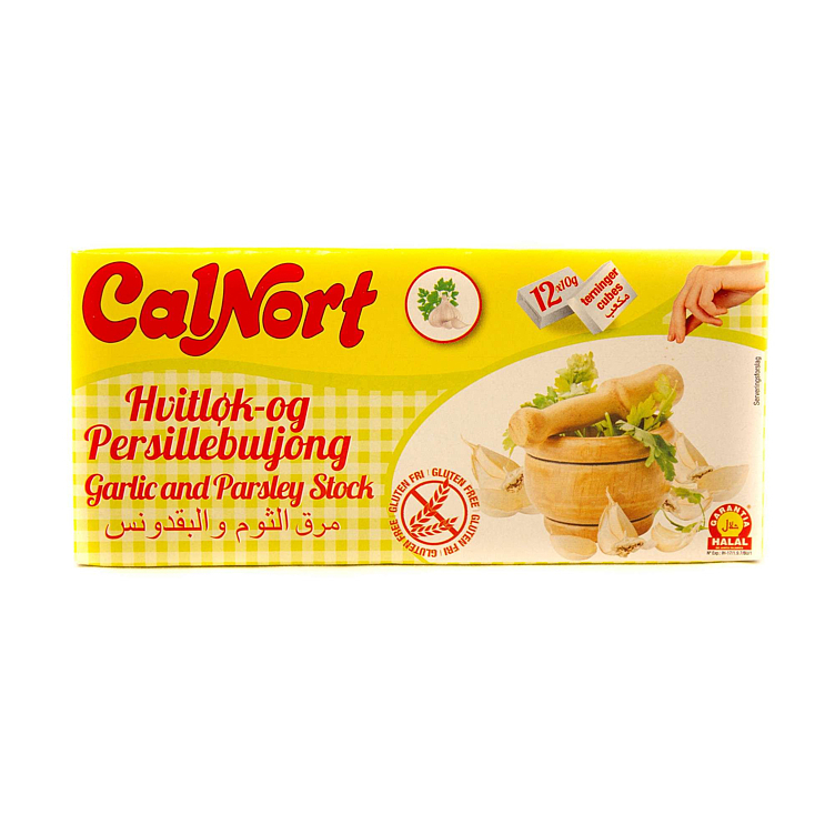 Hvitløk og persille buljong  12x10g