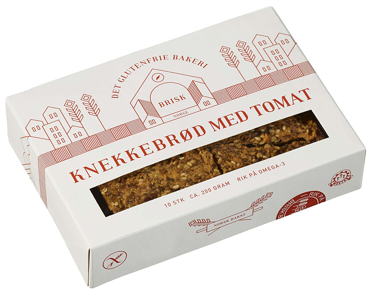 Crisp bread with tomato gluten free 200g