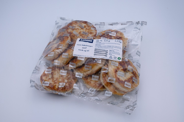 Fiskeburger 86% torsk & sei xl 1,5kg
