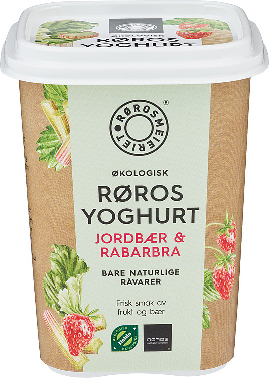 Yoghurt strawberry and rhubarb ecol.  470g