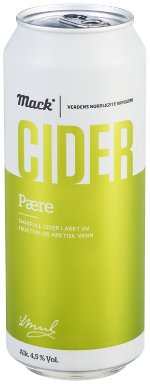Mack cider pære bx   4,5%   24x50cl