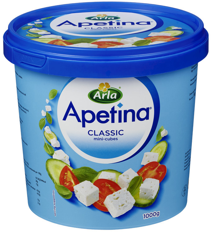 Apetina hvit ost ternet i lake 1,6kg