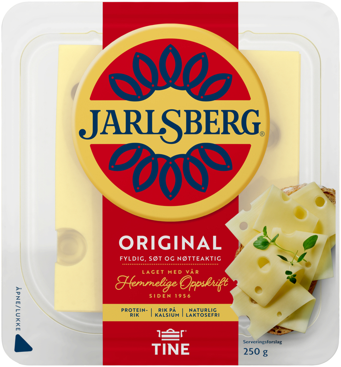 Jarlsberg 27% i skiver 250g