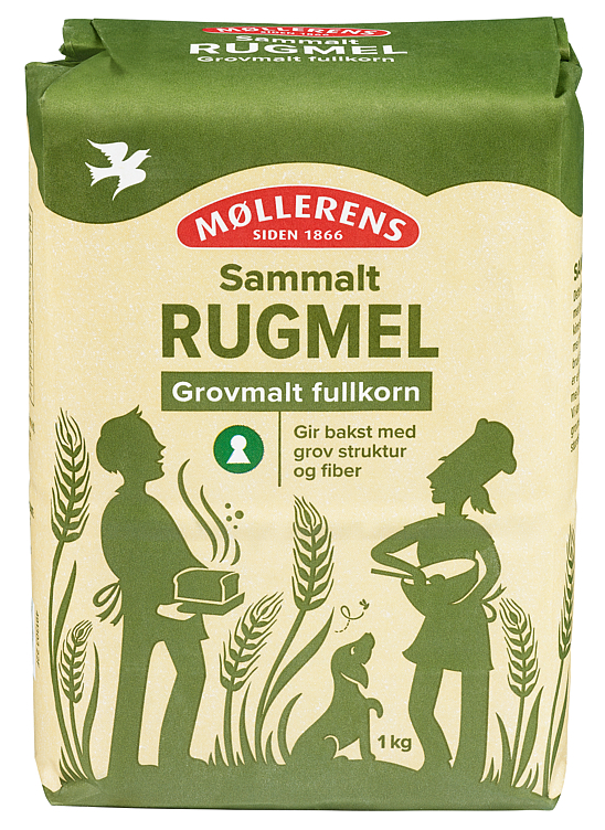 Rugmel sammalt grov fullkorn  1kg