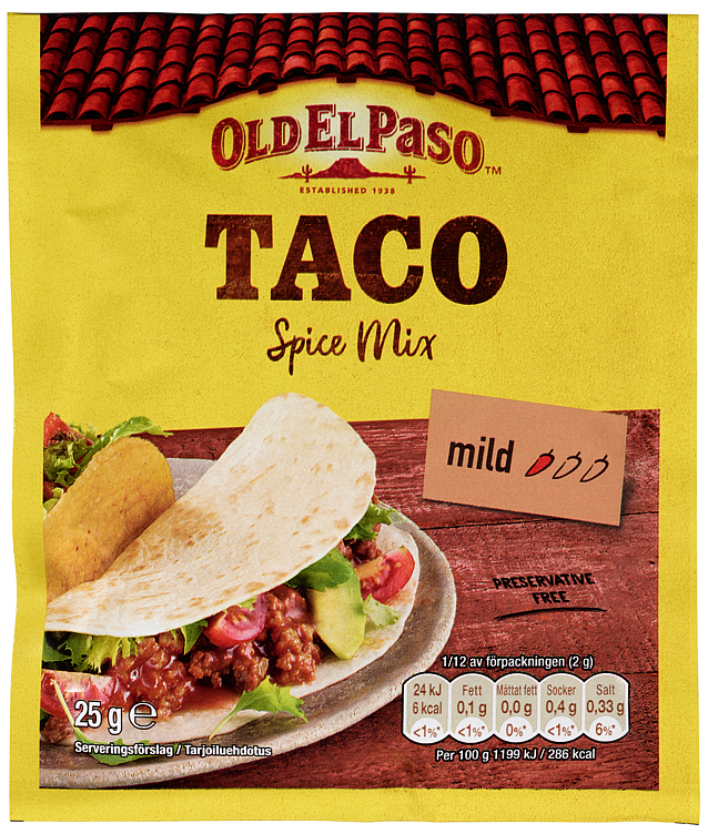 Taco spice mix singel 25g