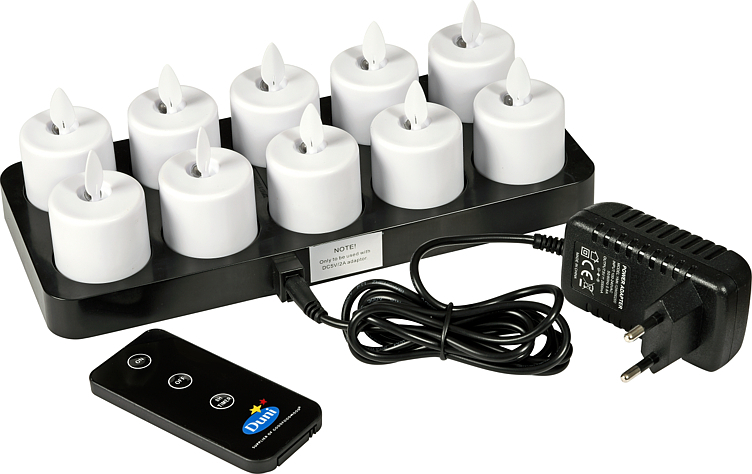 Movingflame led oppladbare lys 10stk