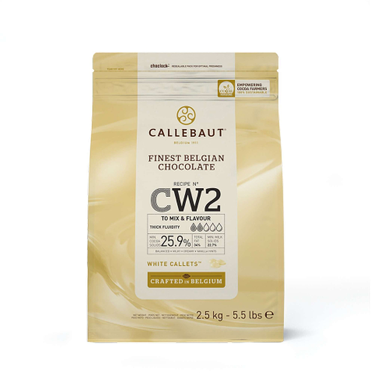 Hvit sjokolade pellets cw2 couverture 2,5kg