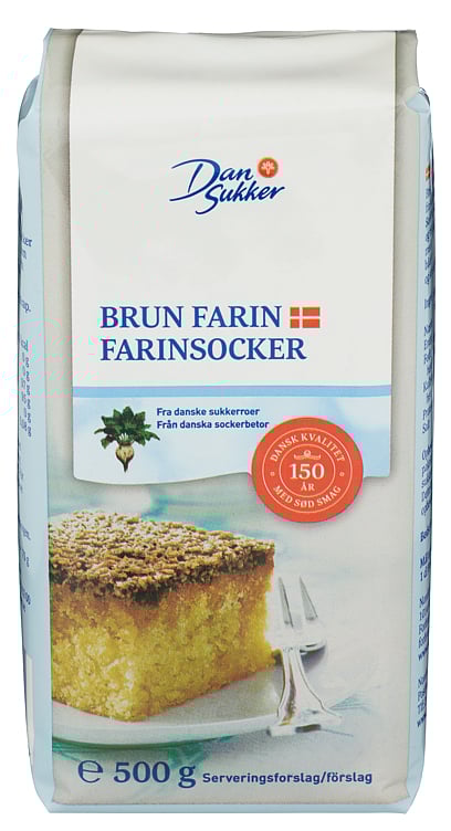 Farin, brun           t 500g