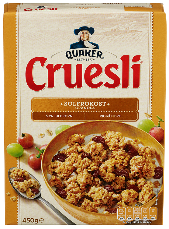 Quaker cruesli solfrokost  450g