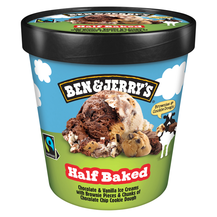 Ben & jerrys half baked iskrem  465ml