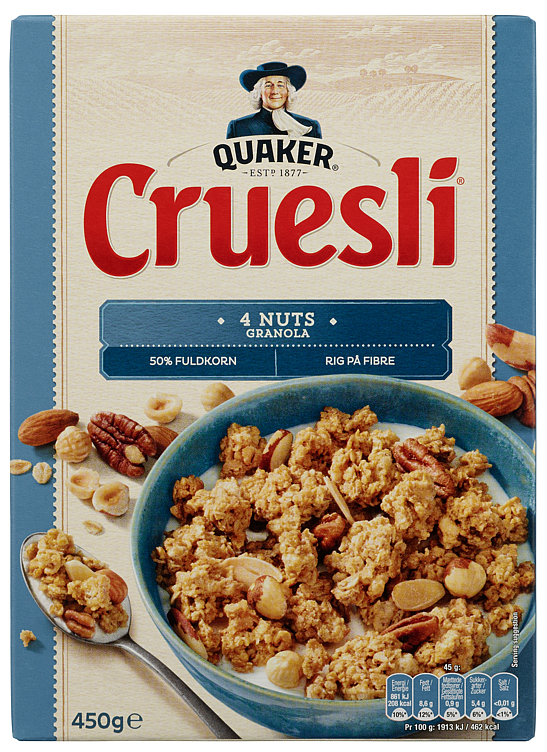 Quaker cruesli 4 nuts  450g