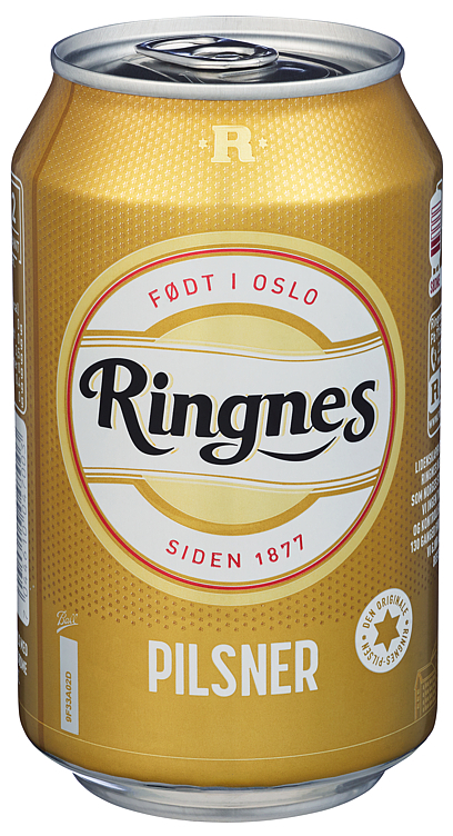 Ringnes pilsner bx   4,5%   30x33cl