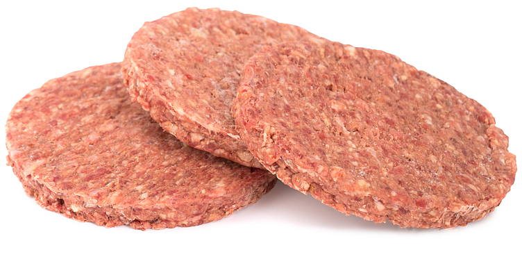 Hamburger raw 100% 100g  6kg