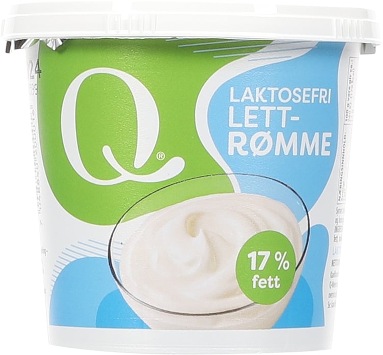 Q-lettrømme laktosefri beger   300g