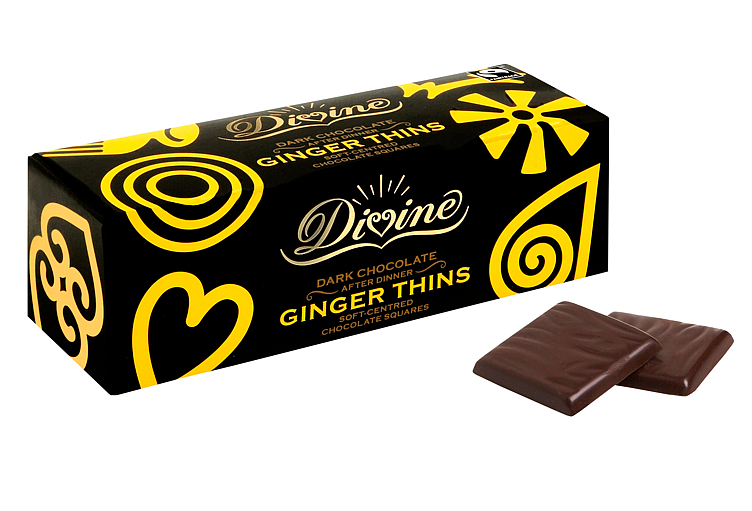 Divine after dinner ginger thins fairtrade 200g