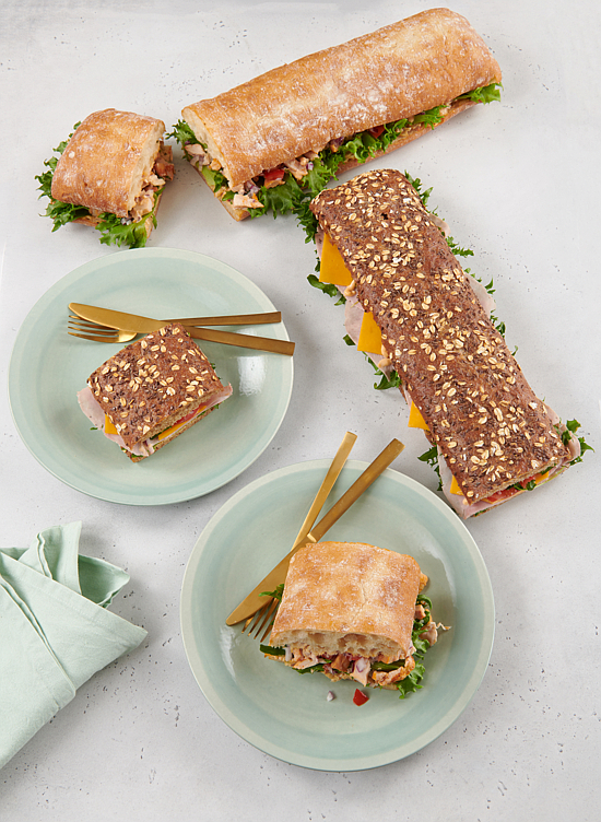 Longbread fin tin server    12x430g