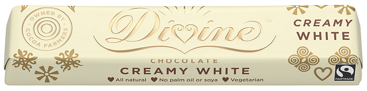 Divine fairtrade white chocolate    35g