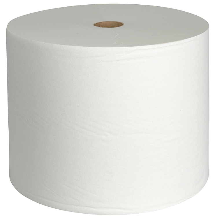 Workshop roll 1-layer white 100% recycled paper stk