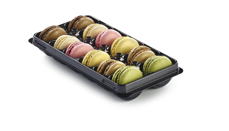 Coffret mini macarons 8x12stk a 12g