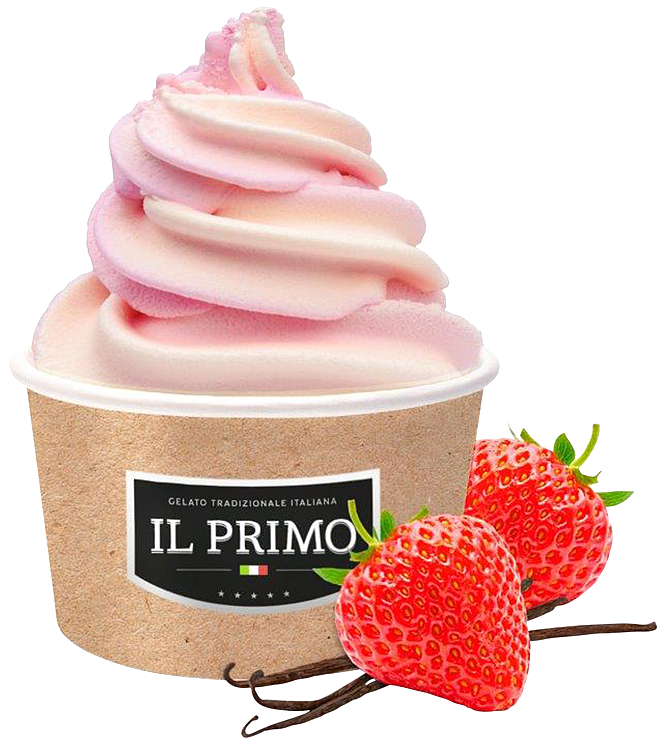 Iskrem jordbær & vanilje 18x120g