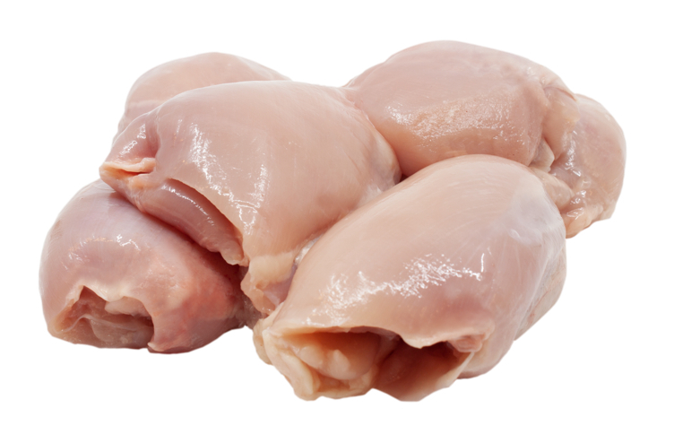 Kylling lårkjøtt u/skinn u/bein  2x2,5kg