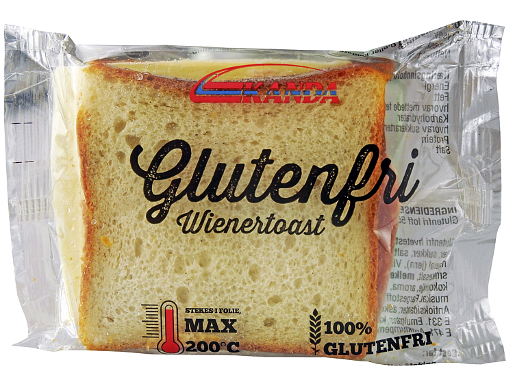 Wienertoast i stekefolie,glutenfri 20stk