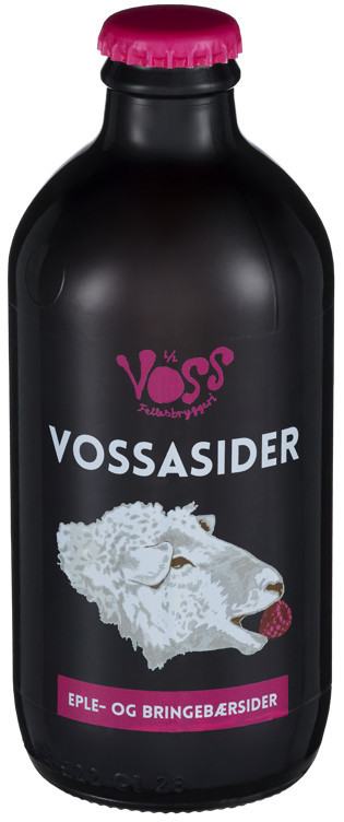Voss fellesbryggeri vossasider eple & bringebær 4,7% 24x33cl