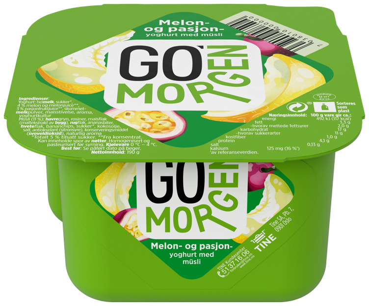 Go morgen yoghurt melon/pasjon  190g