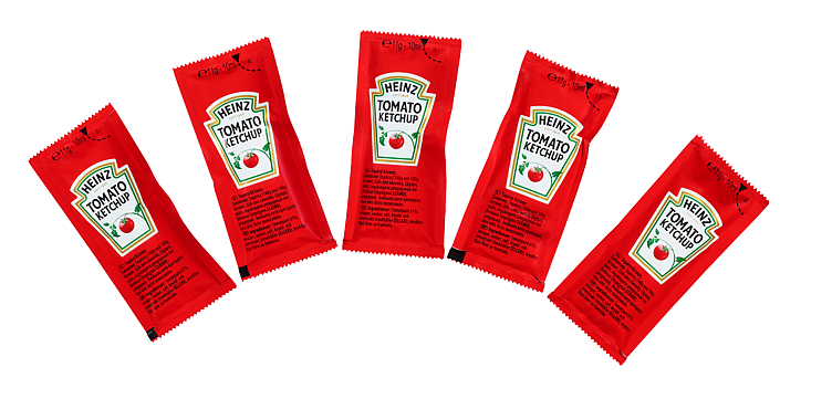 Ketchup kuvert heinz   200x11g