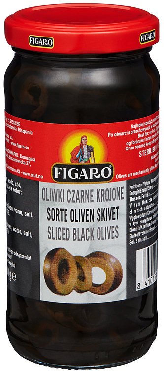 Oliven sort skivet 240g
