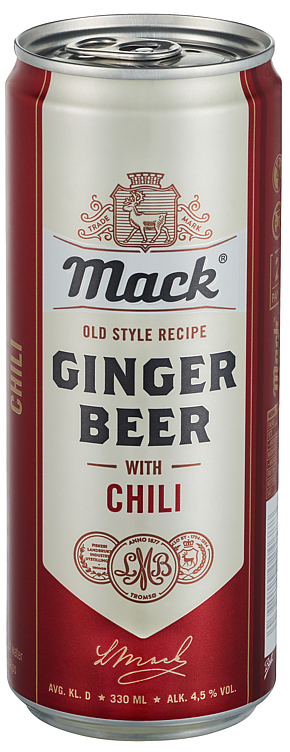 Mack ginger beer chili bx   4,5%   24x33cl