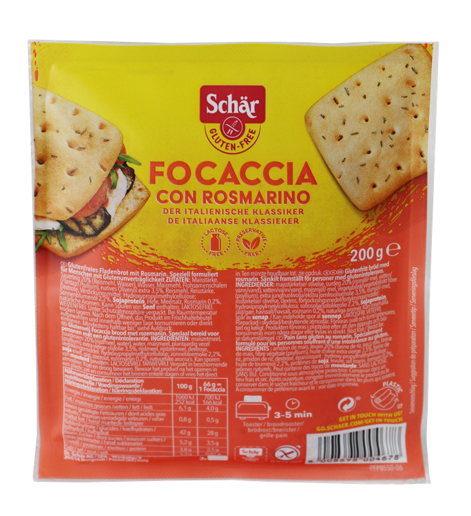 Focaccia glutenfri 200g