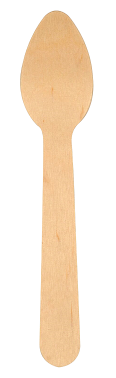 Teaspoon gastro 11cm brown birke tree compositable 100pce
