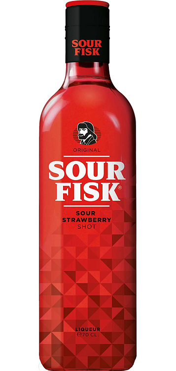 Sour fisk sour strawberry shot 15% 70cl