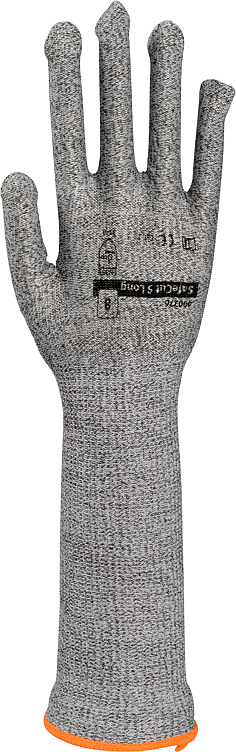 Cut glove 8 grey hdpe fibre/glas fibre/spand/nyl cut 5 long