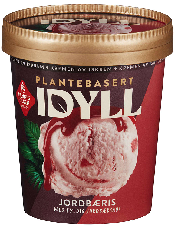 Idyll plantebasert jordbæris i beger   500ml