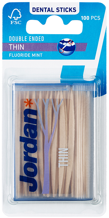 Tannstikkere dobbeltspisset tynn 100stk