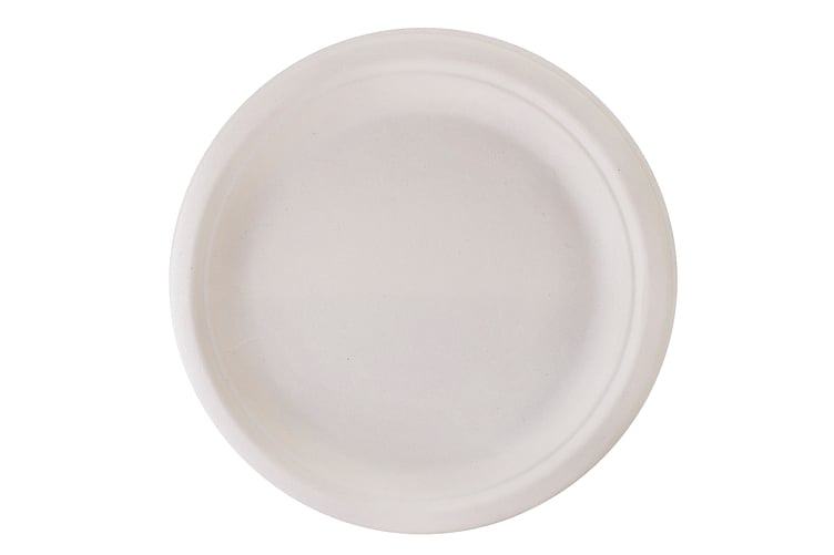 Fiber plate 22cm white environment friendly  50pce