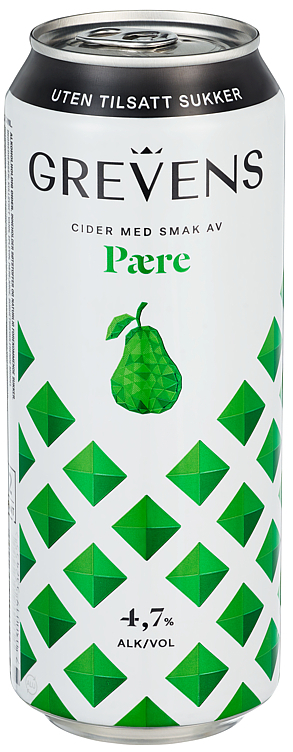 Grevens pærecider uten sukker bx   4,7%   24x50cl